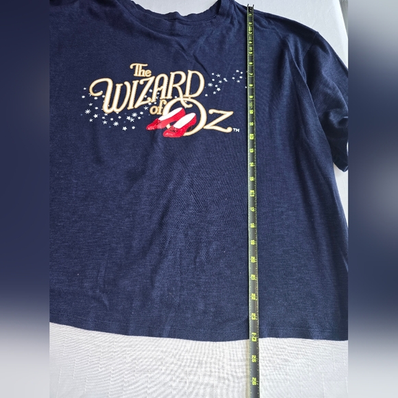 Navy Blue Wizard of Oz Graphic Crop Top - Picture 5 of 6